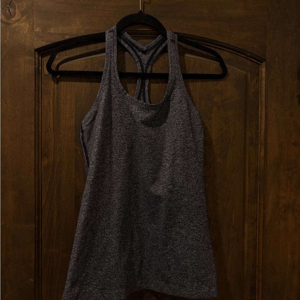 Gray Racerback Tank Top